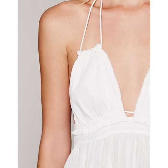 Free People Endless Summer Triangle Top Maxi Dress Boho M Gauze Bridal Vacation - Picture 3 of 10